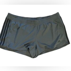 Adidas women’s prime green grey and black shorts size small